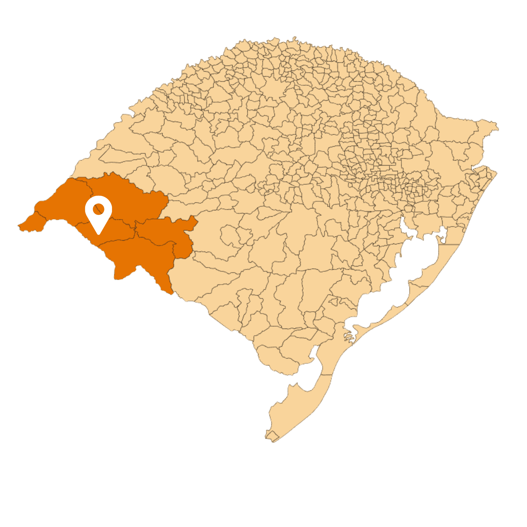 Mapa da Área de Atuação